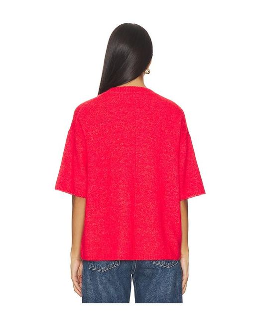 Free People Red Margot Sweater Tee