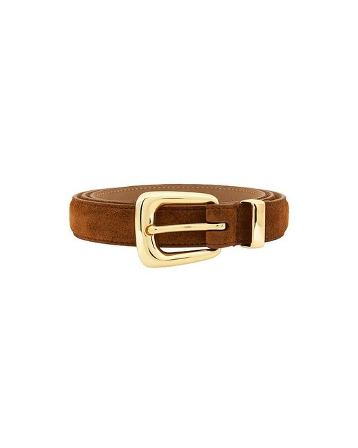 Veronica Beard White Small Suede Arch Belt