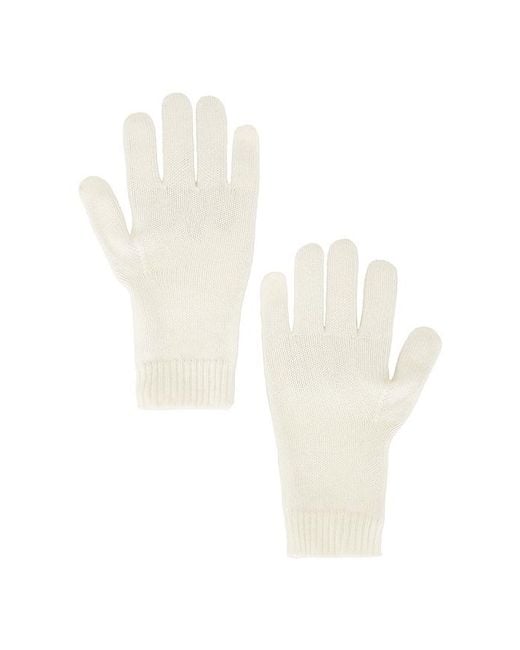Comme Si White Cashmere Short Gloves