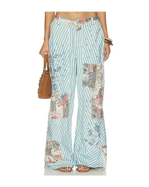 Free People Blue X We The Free Runyon Patched Pant