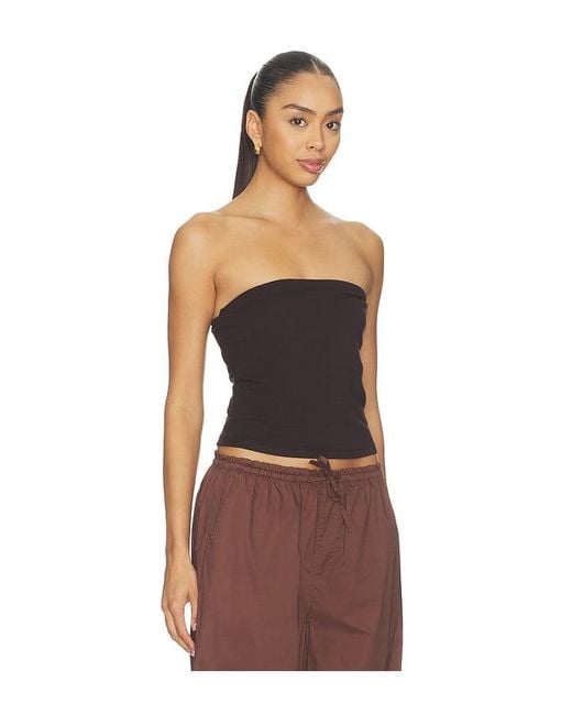 DONNI. Brown The Baby Rib Tube Top