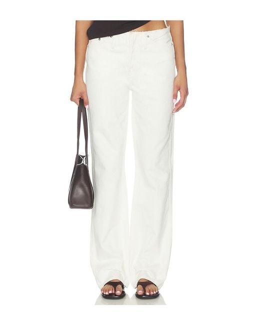 Re/done White Roxy Loose Wide Leg Jeans