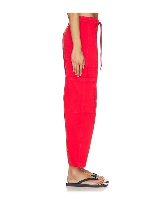 Pistola Red Sabrina Curved Utility Pants