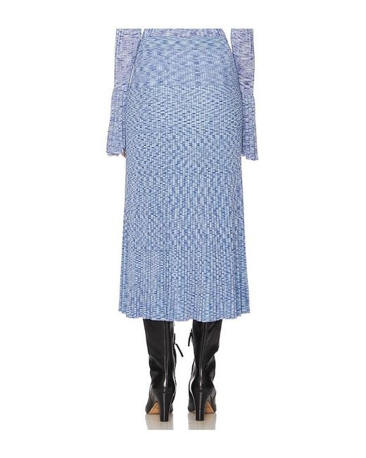 Zimmermann Blue Mouline Midi Skirt