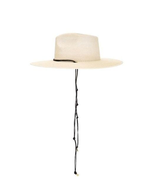 Janessa Leone White Codi Fedora Hat