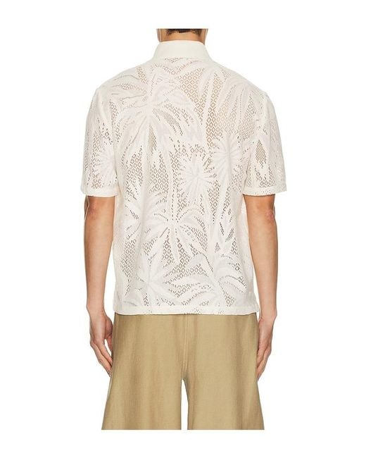 Jonathan Simkhai Natural Conrad Short Sleeve Shirt for men