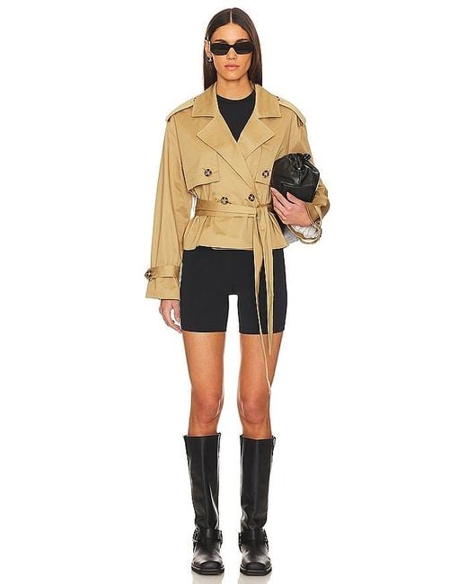 FAVORITE DAUGHTER Natural The Cropped Charles Trench Coat