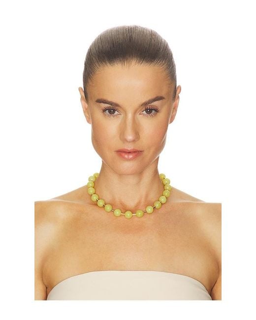 Eddie Borgo Green Beaded Ball Chain Necklace