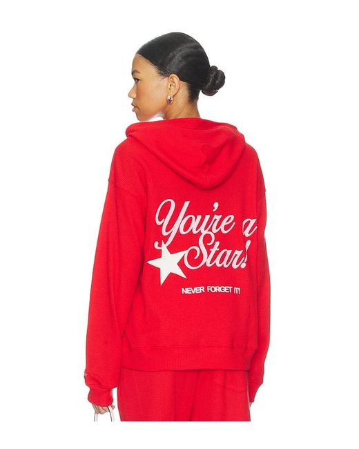 The Mayfair Group Red You'Re A Star Relaxed Hoodie