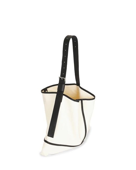 AllSaints White Asha Canvas Shoulder Bag