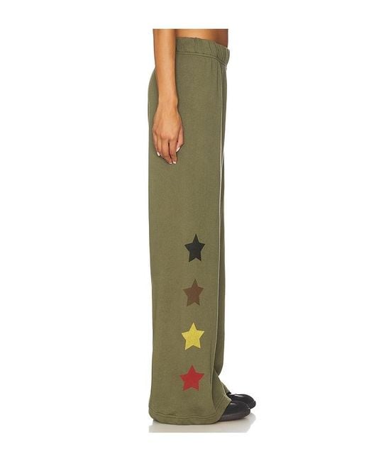 Lauren Moshi Green Cowboy Happyface Wide Leg Pant