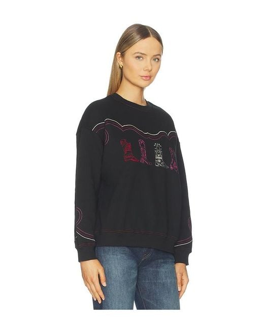 Never Fully Dressed Black Cowboy Boot Sweatshirt