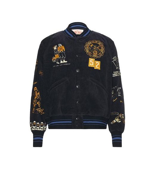 Samuel Zelig Blue Varsity Jacket for men