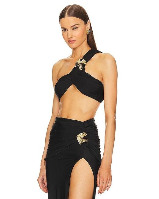 Michael Costello Black X Revolve Magnolia Top