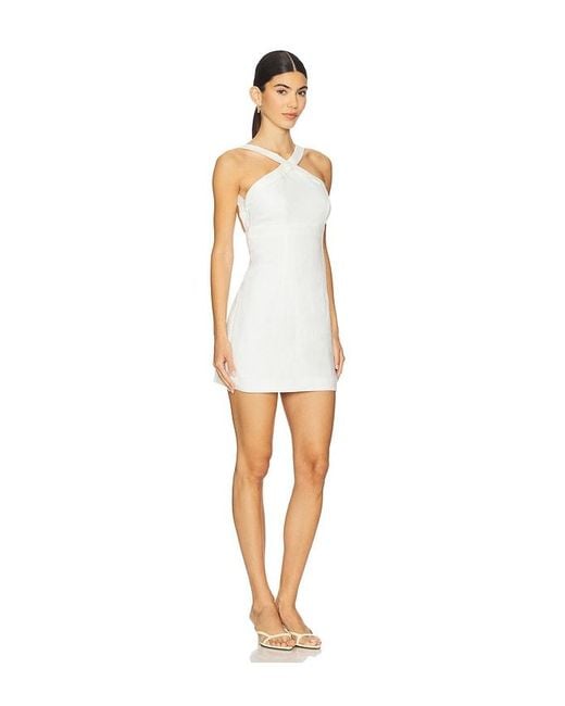 Sans Faff White Linen Mini Dress