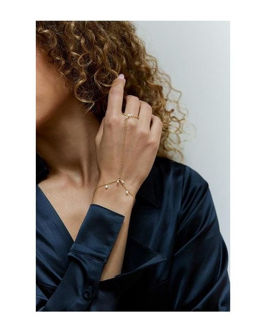 NAiiA White X Revolve Pearl Shaker Hand Chain