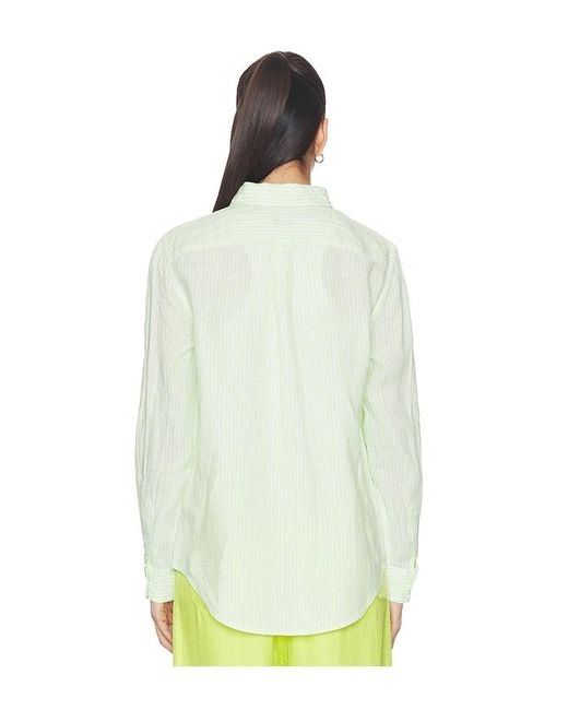 Polo Ralph Lauren White Linen Long Sleeve Sport Shirt