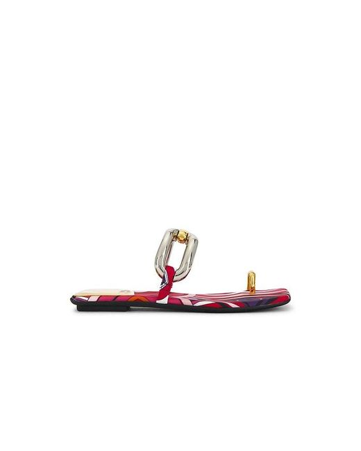Jeffrey Campbell White Guilded 2 Flat Sandal