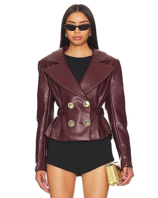 Nana Jacqueline Purple Mirabel Faux Leather Jacket