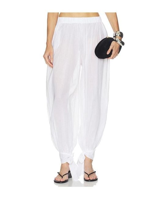 ANDAMANE White Noor Tied Up Maxi Pants