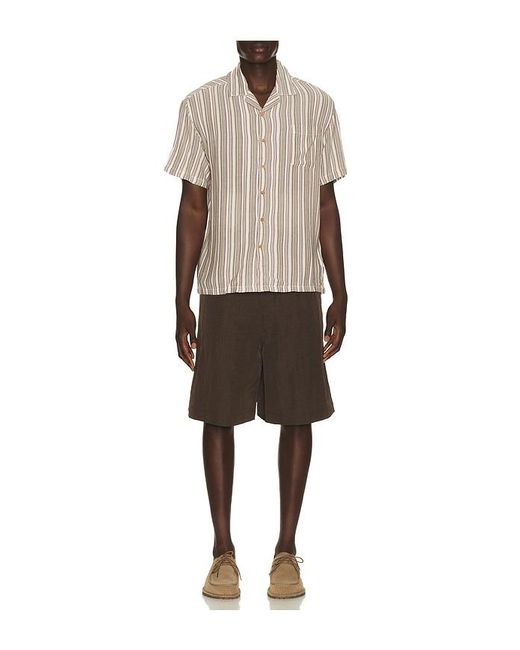 Brixton Multicolor Bunker Twisted Stripe Woven Shirt for men