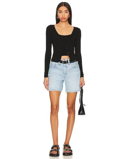 Levi's Blue 501 Mid Thigh Short