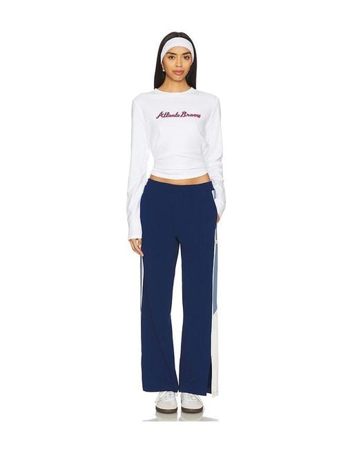 Terez White X Revolve Atlanta Braves Long Sleeve Baby Tee