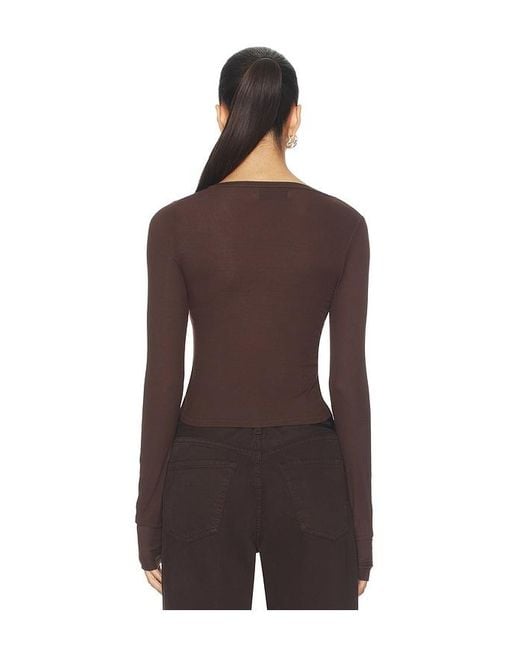 Michael Lauren Black Vesca Snap Front Tee