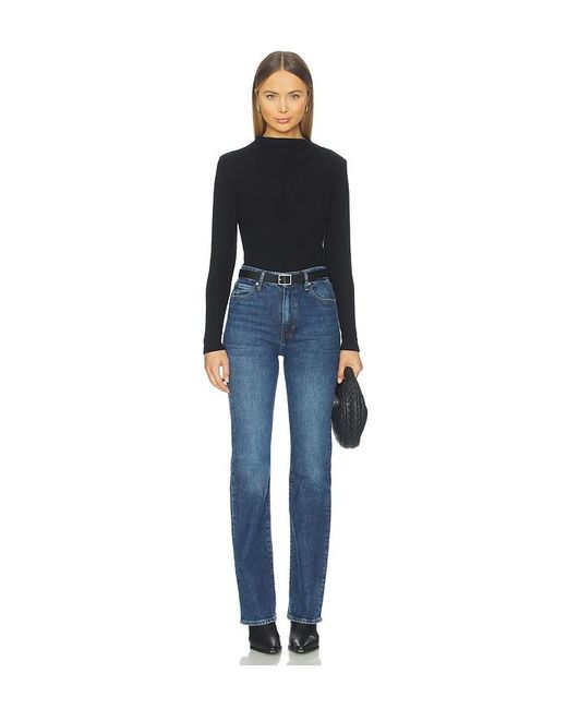 Nation Los Angeles Black Neda Pleated Top