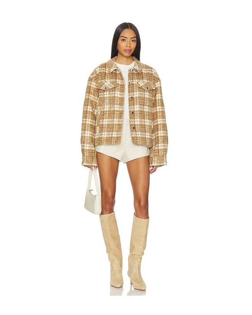 GUIZIO Natural Quilted Plaid Jacket