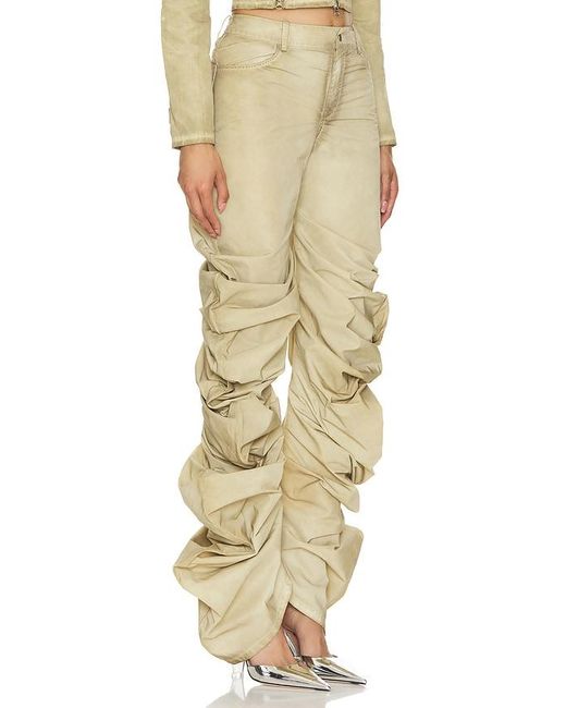MARRKNULL Natural Pleated Pants