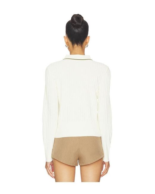 Malbon White Selma Polo Top
