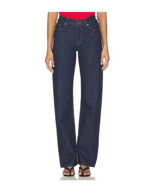 Casablanca Blue Selvedge Embroidered Laurel Jeans