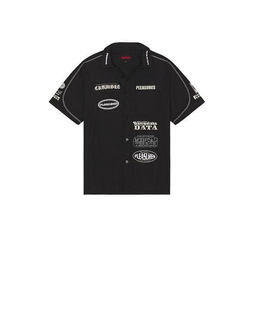 Pleasures Black Terror Button Up Shirt for men