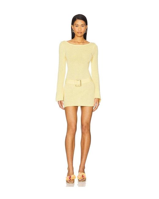 asta resort maya dress Asta Resort Maya Longsleeve Mini Dress - Baia Blue