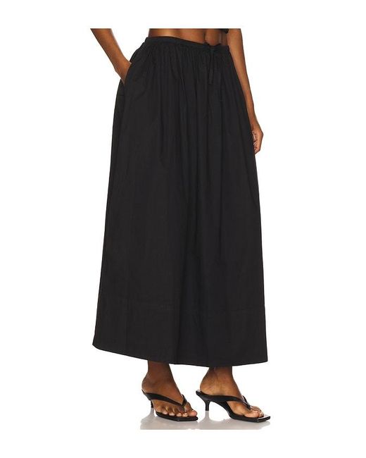 Pistola Black Noelle Poplin Maxi Skirt