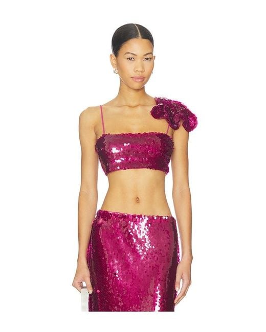 MOTHER OF ALL Pink Mela Sequins Top