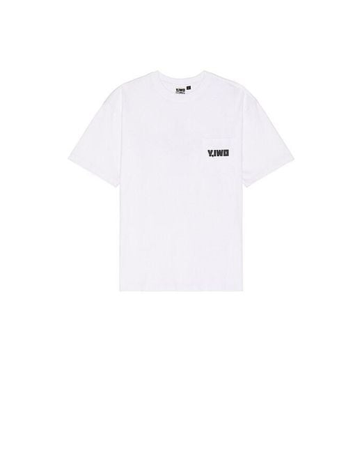 Y,IWO White Think Big Pocket Tee for men