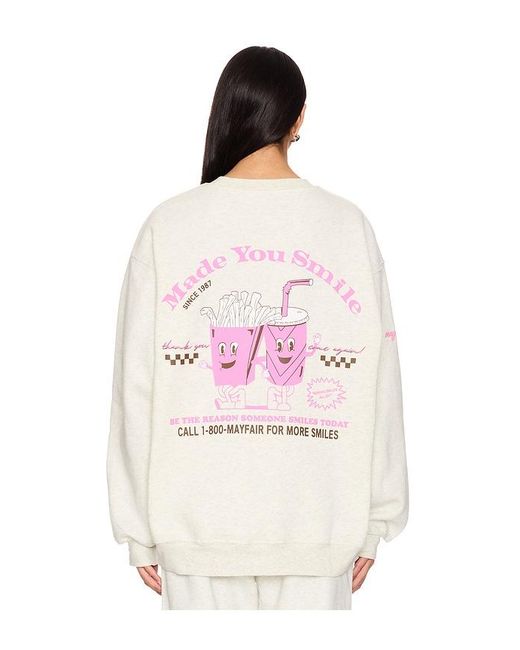 The Mayfair Group Pink Made You Smile Crewneck