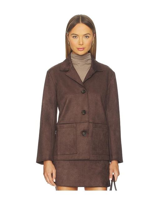 Elodie the Label Brown Elodie Hayes Faux Suede Jacket
