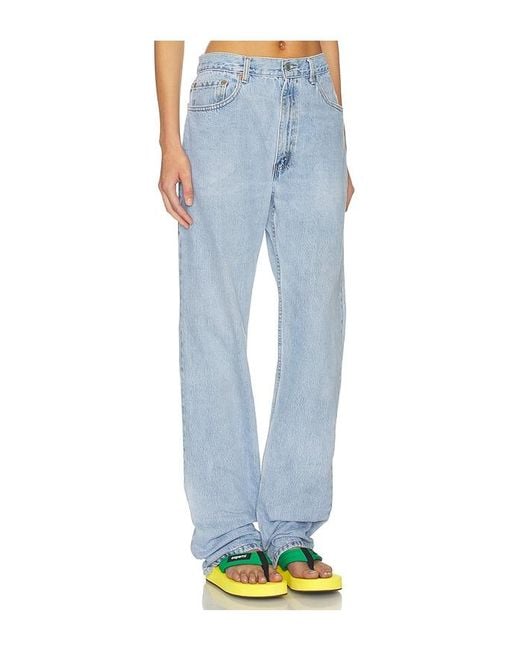 aligrace Blue Signature Baggy Straight Leg Jean