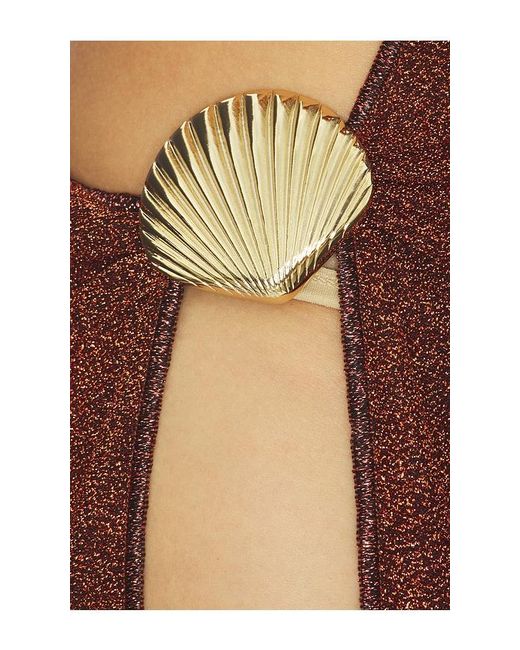 Oseree White Lumiere Shell Long Dress