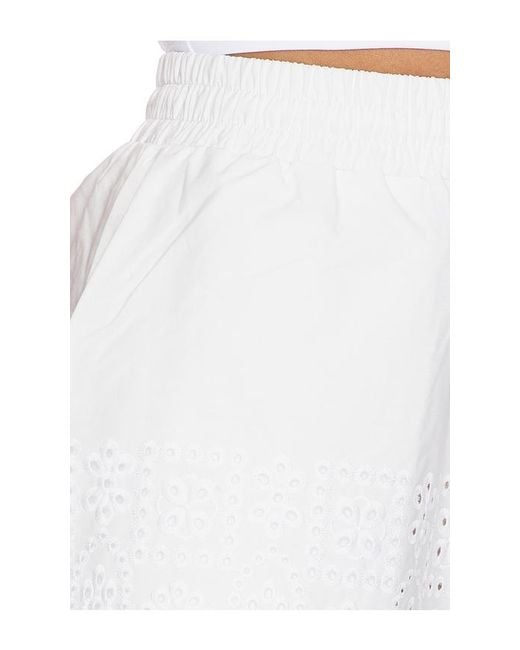 Susana Monaco White Embroidered Short
