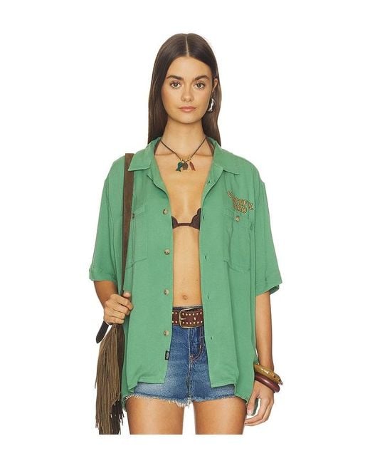 Junk Food Green Grateful Dead Skull The Camp Shirt