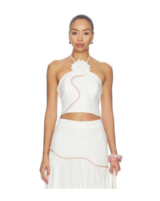 AZULU White Leia Top