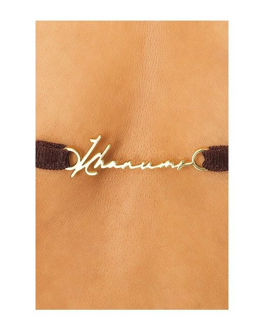 Khanums Brown Backless Cropped Tee