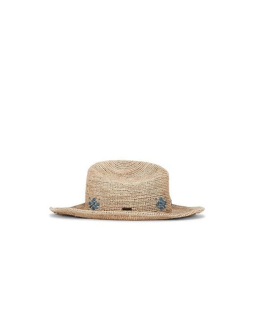 Brixton White Odessa Straw Packable Cowboy Hat