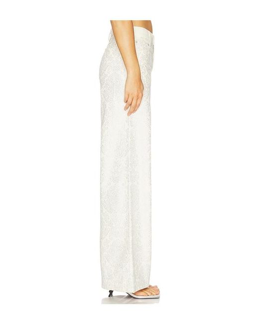 Alice + Olivia White Jasper Amazing Embellished Jean