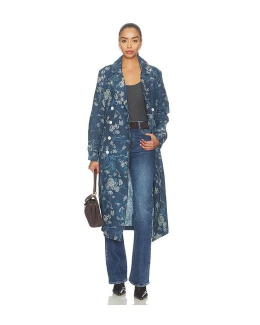 L'Agence Blue 'Agence Bradley Linen Trench