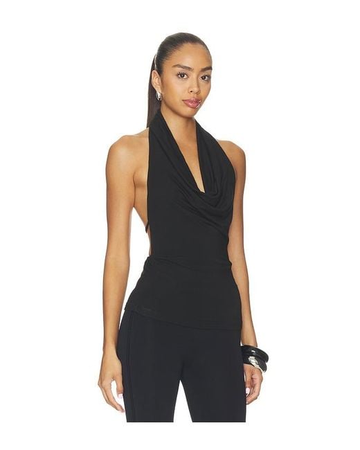 superdown Black Imah Halter Top